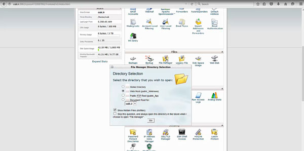 از قسمت cpanel  وارد فایل منیجر میشیم